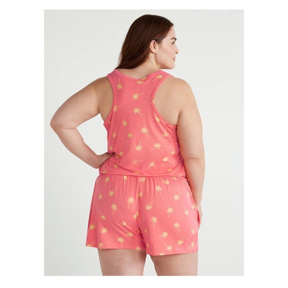 Joyspun Women's Print Tank Top and Shorts Pajama Set, color: Coral bell - Picture 5 of 6